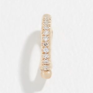 EF Collection Gold DIAMOND CARTILAGE EAR CUFF